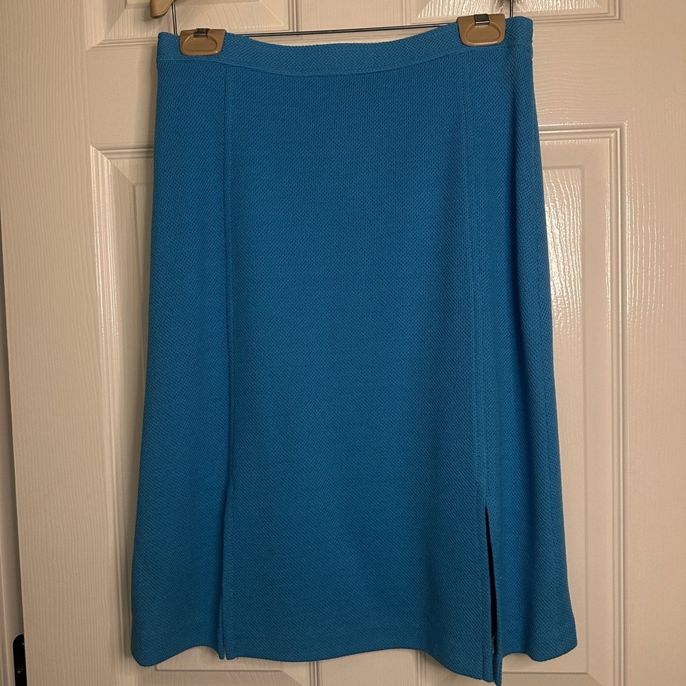 St. John Vibrant Blue A-Line Skirt - Size 8